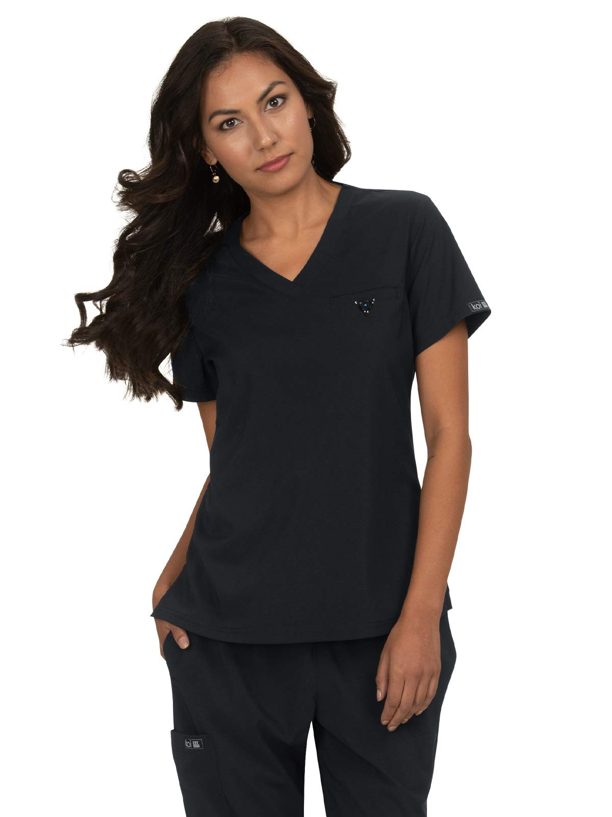 KOI Basics 1011 Women's Kade Scrub Top Black M