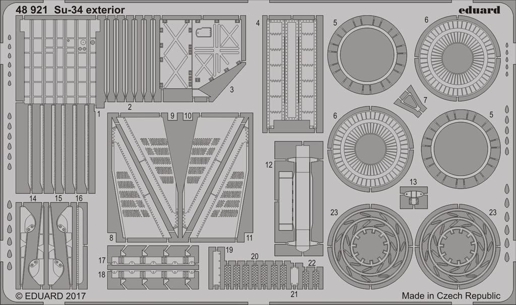 EDU48921 1:48 Eduard PE - Su-34 Fullback Exterior Detail Set (for use with the HobbyBoss model kit) [MODEL KIT ACCESSORY]