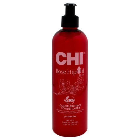 CHI Rosehip Oil, Colour Protecting Conditioner for Coloured Hair | Moisturizing longer lasting haircolor protector | Shiny hair | Sulfate Free | 92% Natural Ingredients, Paraben Free, 340 ml