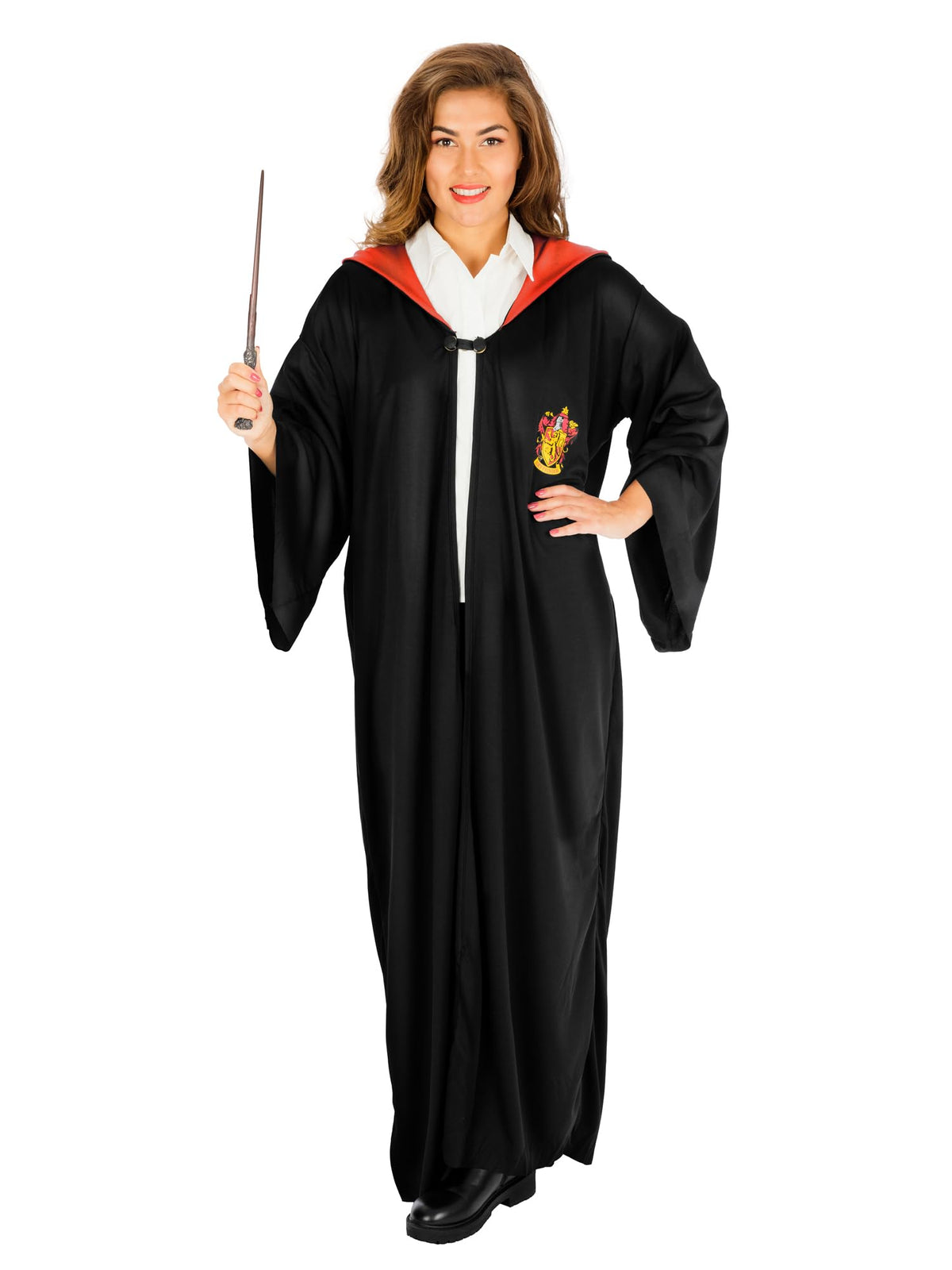 Rubies Official Harry Potter Adult's Deluxe Gryffindor Robe Costume - Medium, Black Halloween