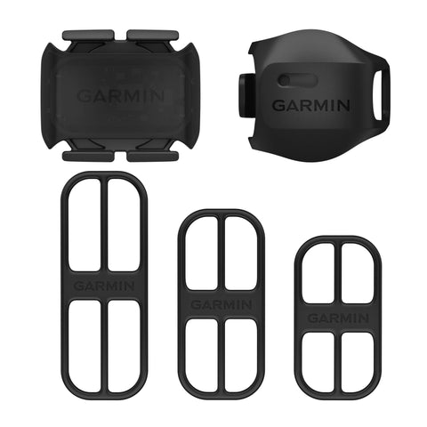 Garmin Speed sensor 2 & cadence sensor 2 - measurement and storage of speed, cadence, distance via ANT+ or Bluetooth LE. Mount on wheel hub.