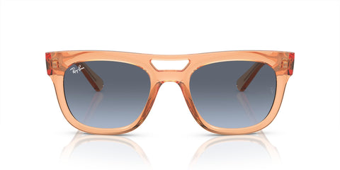 Ray-Ban RB4426 Phil Square Sunglasses, Transparent Orange/Blue Gradient Grey, 54 mm