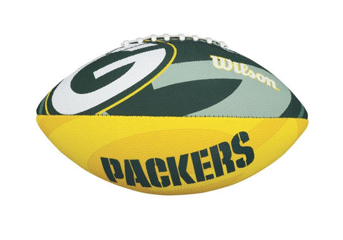 Wilson Unisex-youth NFL Junior Team Logo Football, Yellow/Green/White