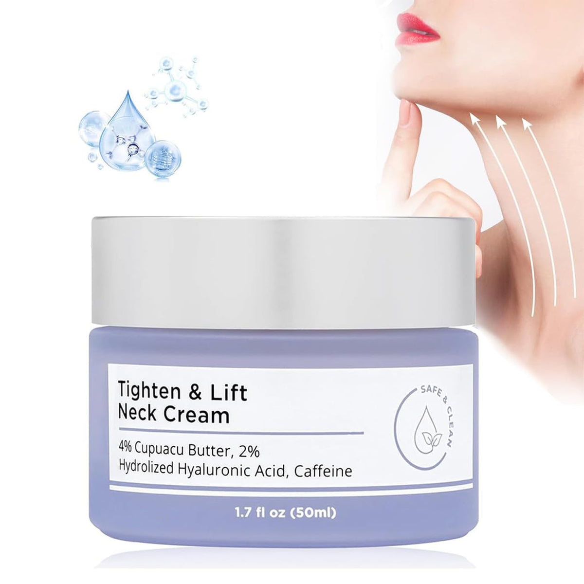 50ML Tighten and Lift Neck Cream,Neck Firming Cream,Tightening and Repair Decolletage Cream,Advanced Neck Firming Cream - Best For Tightening Sagging Skin,Wrinkles Improving Neck