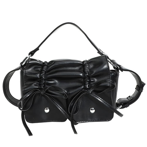 HICARRY Bow Purse Shoulder Bag Small Coquette Crossbody Bags Y2k Aesthetic Faux Leather Underarm Handbag Satchel for Women