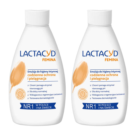 TWO PACKS of Lactacyd Femina Daily Protective Wash 200ml