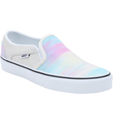 Vans Women's Asher Trainers Sneaker, Chroma Blur Multi White, 9