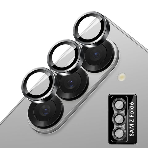 Locofun Camera Film for Samsung Galaxy Z Fold 6 / Z Fold6 5G, Anti-Scratch Camera Tempered Glass Lens Protection, 9H Hardness, Bubble Free - Black