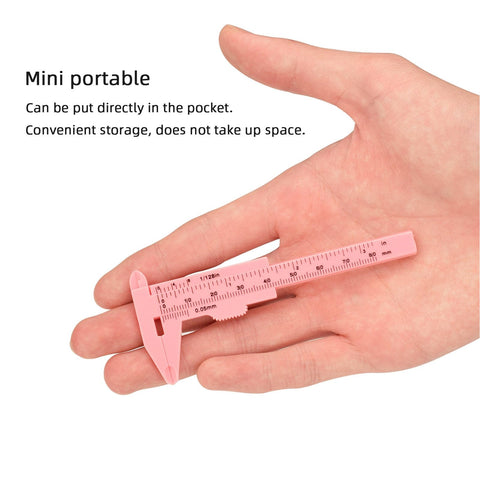 Eyebrow Measuring Ruler, 10pcs 80mm Eyebrow Measuring Ruler Eyebrow Double Scale Vernier Caliper Sliding Gauge Ruler Eyebrow Mapping Brow Measuring Tool for Brow Artists Makeup