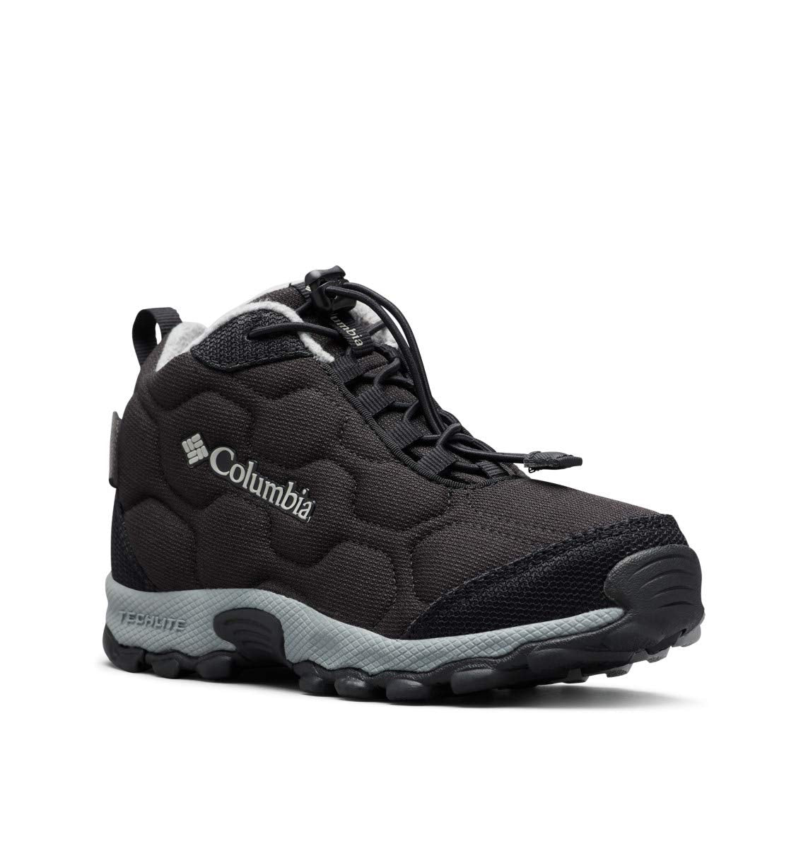 Columbia Youth Unisex Firecamp Mid 2 Waterproof, Black/Monument, 8
