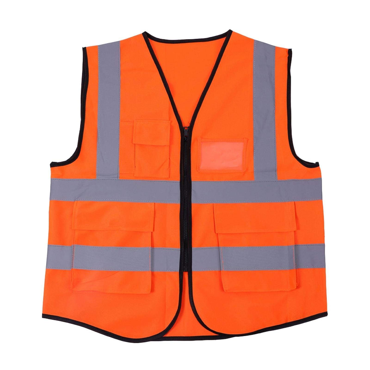 Fafeicy Hi Vis Multicolor Reflective Vest, High Visibility Reflective Safety Vest Waistcoats Jacket(28.00 * 15.00 * 7.00cm- Orange)
