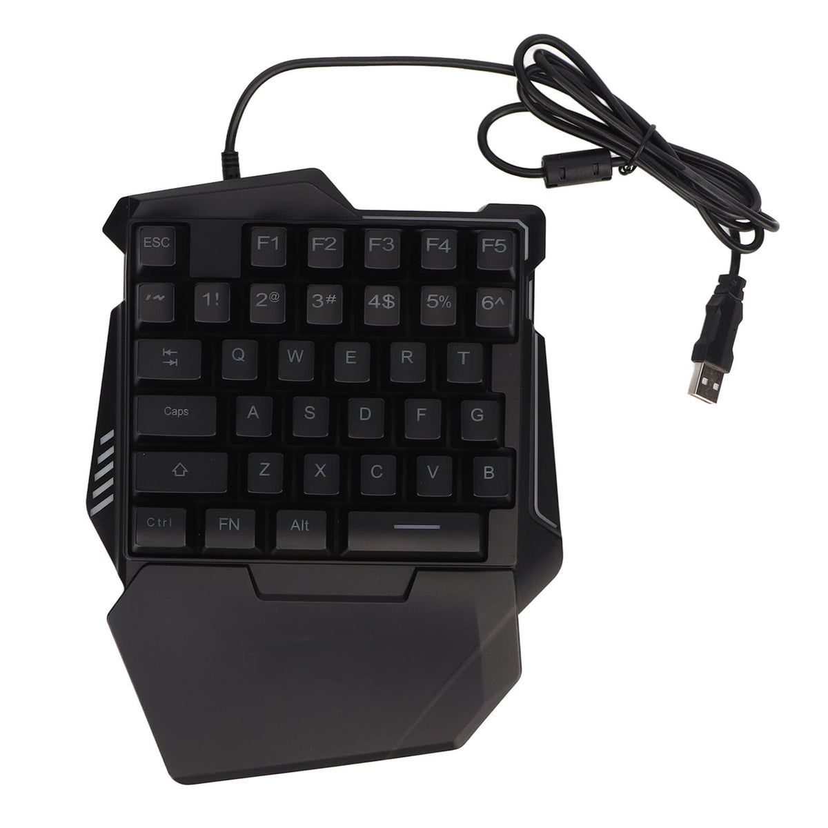 gernie One Handed Gaming Keyboard, 35 Keys USB RGB Gaming Keypad Protable Mini Single Hand Keyboard Colorful Backlight Professional RGB Mechanical Gaming Keyboard for PC Gamer