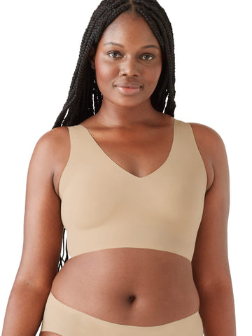 True & Co Women's True Body V Neck Bra, Opaque, Beige, (X-Small) 30-32A/D