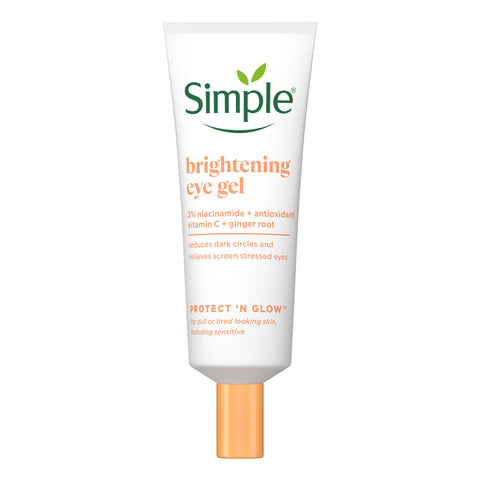Simple Protect 'n' Glow Brightening Eye Gel Reduces Dark Circles and Relieves Screen-Stressed, Tired Eyes for Sensitive Skin 25 ml
