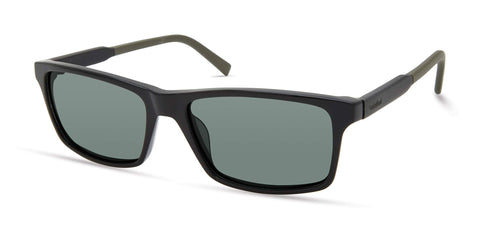 Timberland Men's TBA9268 Polarized Rectangular Sunglasses, Shiny Black, 56mm