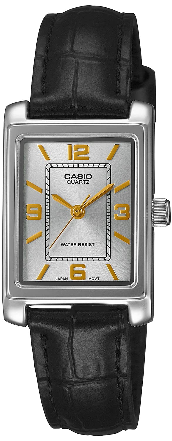 Casio Women Analogue Quartz Watch with Leather Strap LTP-1234PL-7A2EF