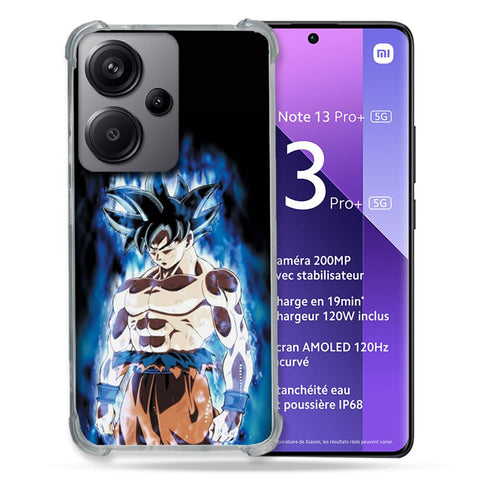 Cokitec Reinforced Case for Xiaomi Redmi Note 13 Pro Plus 5G Manga Dragon Ball Sangoku Black