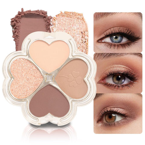 CAKAILA 4Colors Eyeshadow Palette Makeup,Nude brown Rose Gold Matte Natural Neutral Eye Shadow Palettes Highly Pigmented Naturing- Looking,Long Lasting Waterproof Blendable,Travel Size