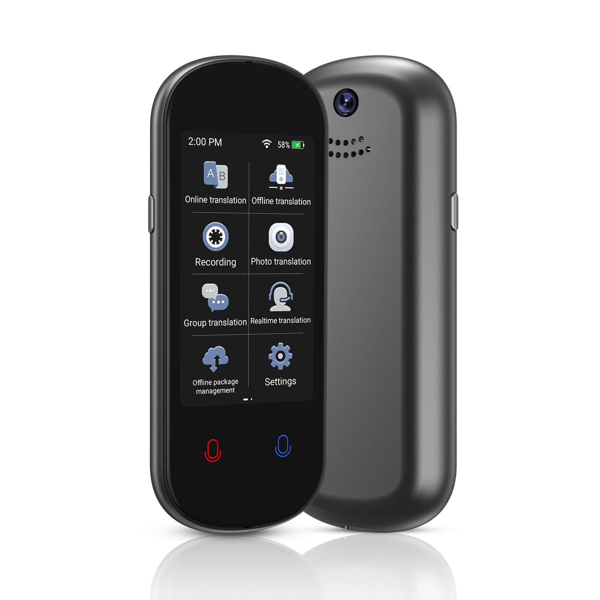 Adelagnes Instant Language Translator Device,Two-Way Smart Voice and Photo Pocket Translator Real Time,137 Languages Supported,Online/Offline Instant Voice Translator for Business, Learning & Travel