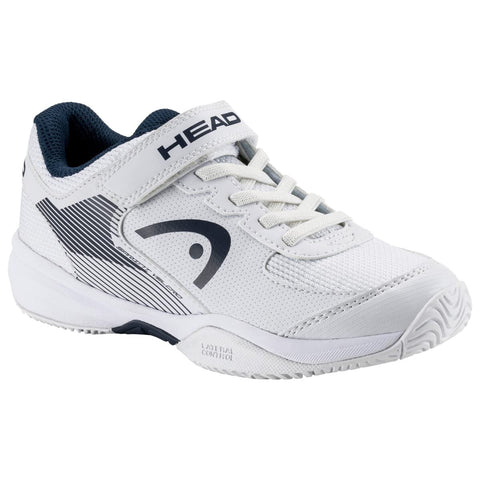 HEAD Sprint Velcro Sneaker, White/Blueberry, 2.5 US Unisex Big Kid