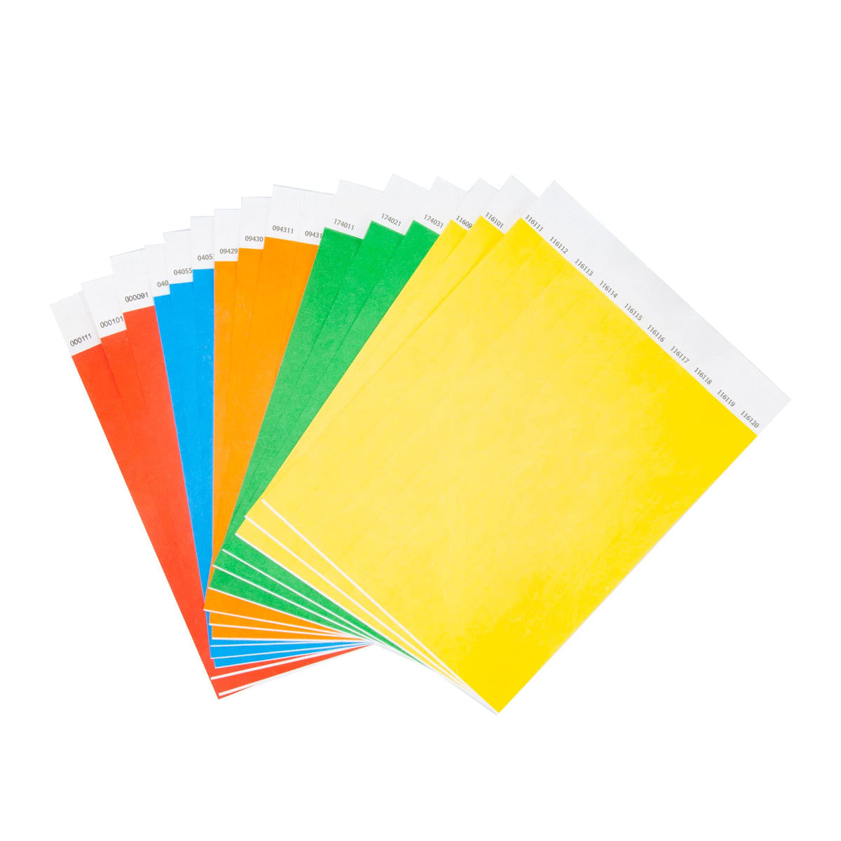 DGBDPACK 500 Pcs Wristbands, Waterproof Tearproof and Printable Wrist Straps Admission Bracelets Tickets (Assorted)