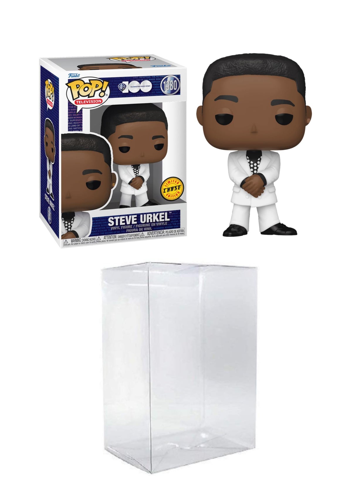Funko Pop! TV: WB 100 Family Matters - Steve Urkel Chase Bundled with a Byron's Attic Protector
