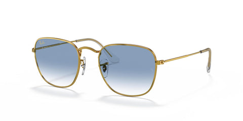 Ray-Ban RB3857 Frank Square Sunglasses, Legend Gold/Clear Gradient Blue, 51 mm