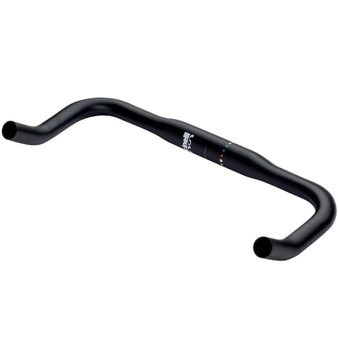 Cinelli Lola Bullhorn Bicycle Handlebar, 31.8/38, Black Anodized
