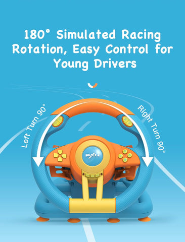 PXN V3II Gaming Steering Wheel with Pedal PC Steering Wheel 180 Degree racing Wheel for PC, PS3, PS4,Xbox One, Xbox Series X/S,N-Switch (blue)
