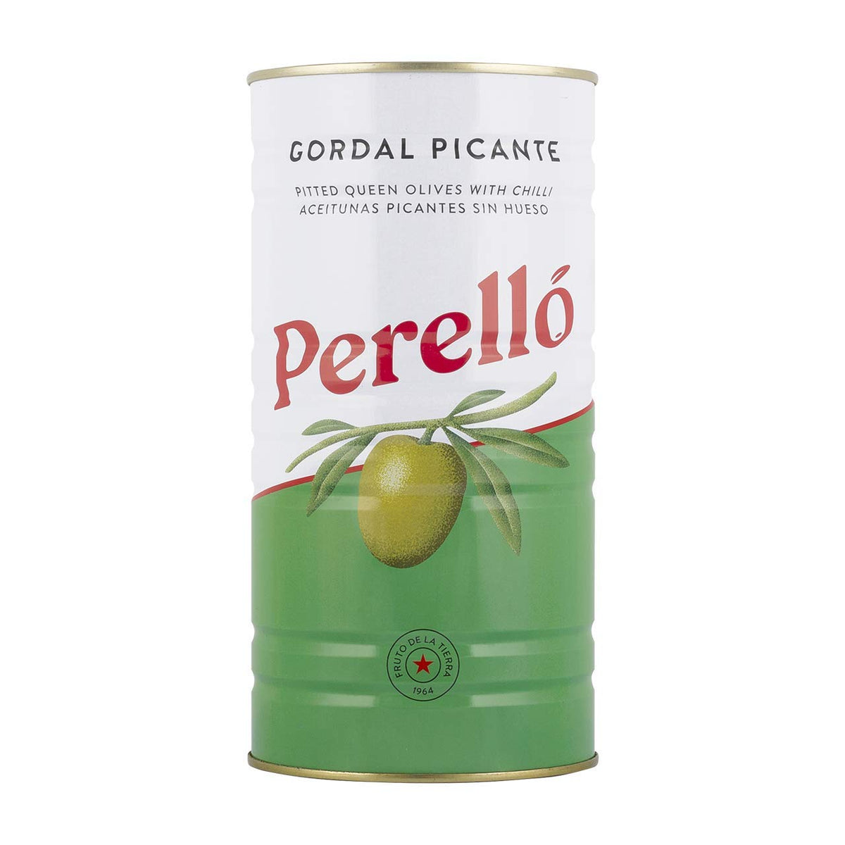 Perelló Spanish Gordal Pitted Green Olives, 600 g