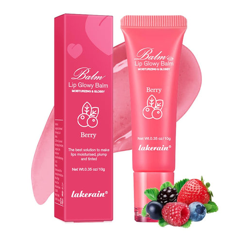 Lip Glowy Balm, Plumping Lip Gloss, Moisturizing Lip Balm, Lip Gloss, Lip Sleeping Mask, Lip Mask, Lip Glow Oil, Long Lasting Repairing Lightening Lip Lines (Berry)