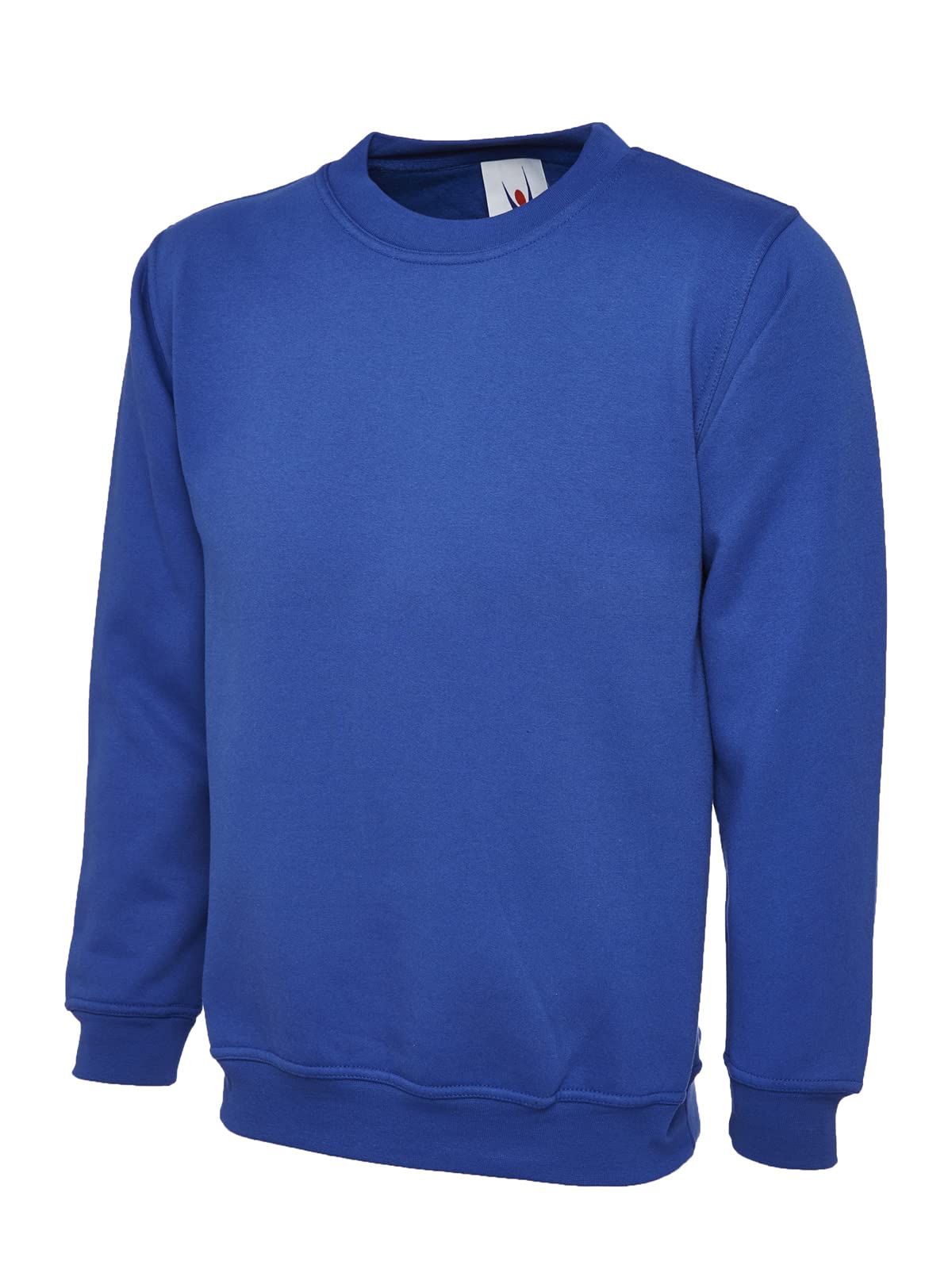 Plain Classic Crewneck Sweatshirt Jumper Top (XL, Royal )
