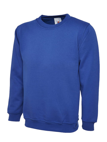Plain Classic Crewneck Sweatshirt Jumper Top (XL, Royal )