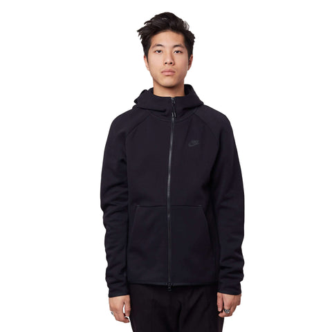 NIKE Men's M NSW Tch FLC Hoodie Fz, Black / (Black), 4XL