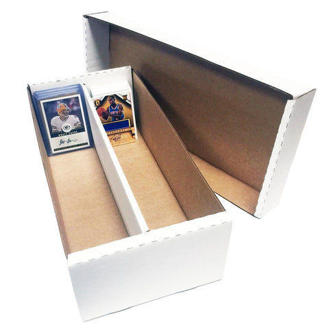 (10) Shoe 2 Row Storage Boxes (1600 Ct.) - Cardboard Storage Box - Baseball, Football, Basketball, Hockey, Nascar, Sportscards, Gaming & Trading Cards Collecting Supplies by MAX PRO