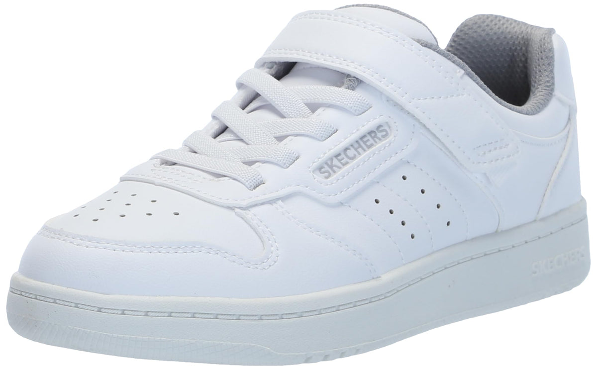 Skechers Boy's Quick Street Sneaker, White, 3 Little Kid