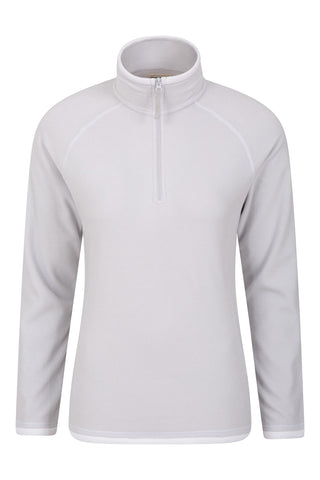 Mountain Warehouse Montana Womens Microfleece - Breathable Ladies Sweater, Quick Drying Pullover, Warm Fleece Jacket, Half Zip - for Spring Summer, Travelling, Outdoors Grey 10