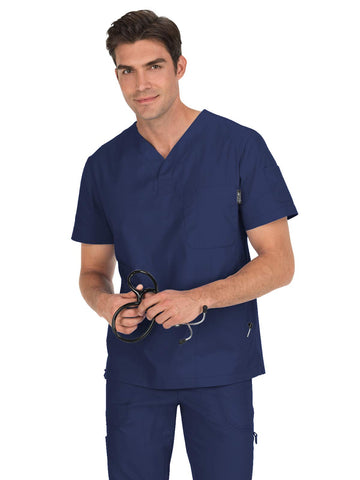 KOI Classics KOI654 Men's Scrub Top Navy XS