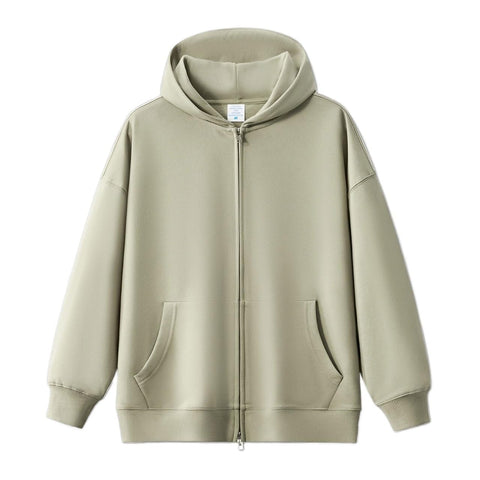 Men's Zipped Hoodie Unisex Hoodie Zip Up Hoodie Ideal for Casual and Sportswear Breathable Men's Hooded Jacket, Comfortable Zip Hoodie Hip Hop Couples Pullover Sportswear Men's Full Zip Hoody(Gray gre