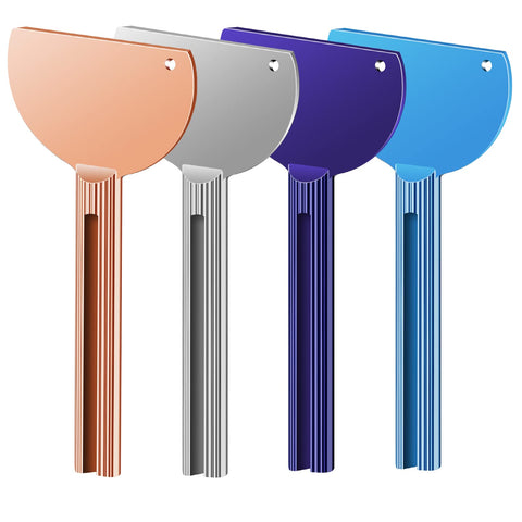 sansheng 4PCS Toothpaste Squeezer,Tube Squeezer, Metal Tube Presser Tube Roller Tube Wringer Keys Dispenser Roller for Toothpaste Cosmetic Oil Cream Paint Squeezer(4 Color)