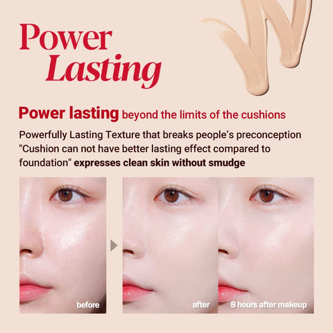 Espoir Pro Tailor Be Velvet Cushion SPF34 PA++ #4 Beige 0.45oz | Lightweight Matte Skin Full Coverage Cushion Foundation | Flawless Finish, Long-Lasting Comfort | Refill not Included | Korean Makeup