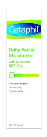 Cetaphil Daily Facial Moisturizer with Sunscreen, SPF 50+, 1.7 Fluid Ounce