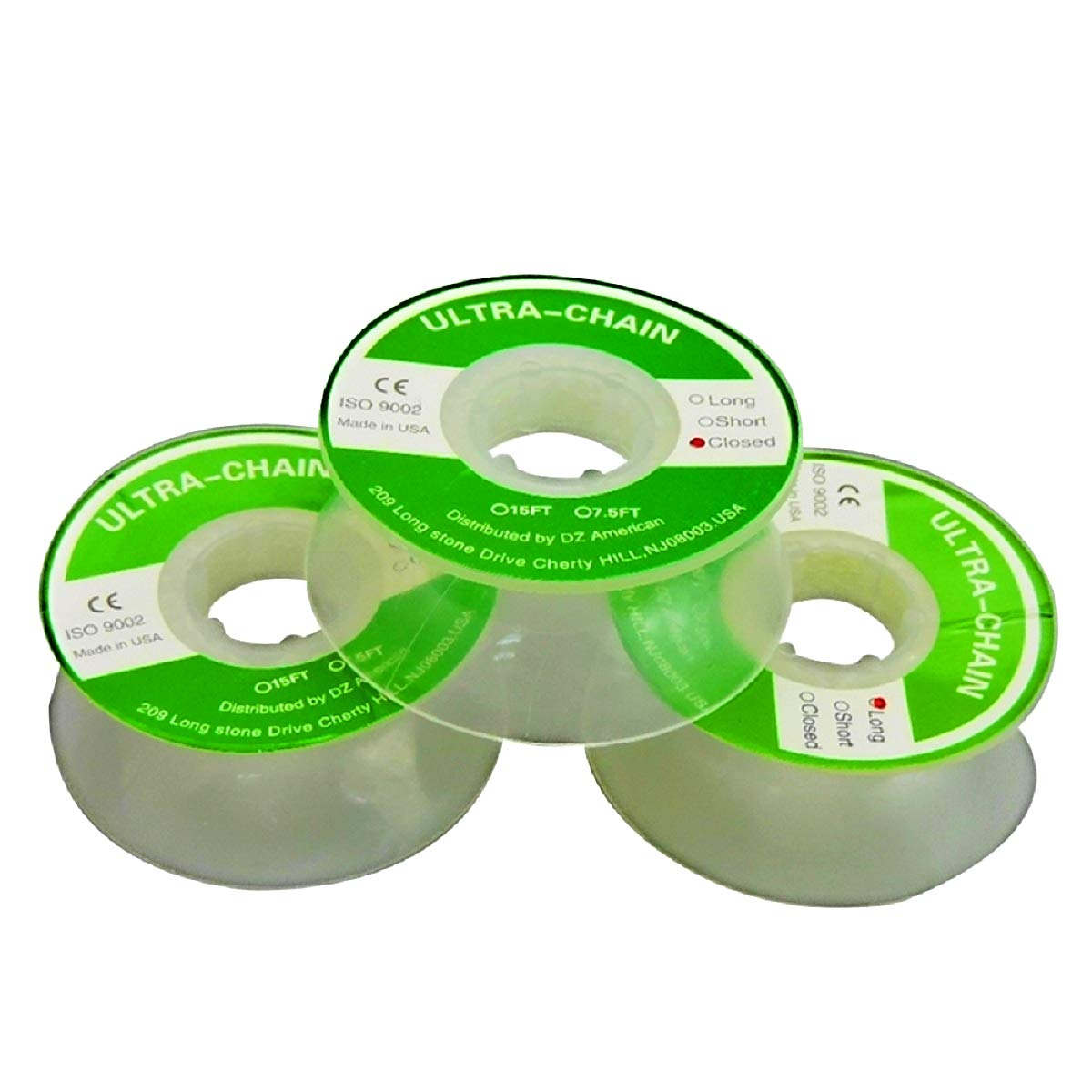 RZJZGZ Clear Dental Orthodontic Elastic Chain Power Chains Brace Orthodontic Spool Elastic Rubber Band (Short)