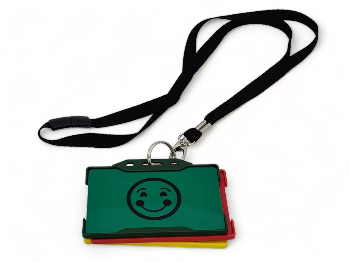 ALG ID CardsÂ® Traffic Light Behaviour/Feelings Cards - Red, Amber/Yellow, Green with 10mm Lanyard and Coloured Holders - Special Educational Needs/ADHD/Autism/SEN