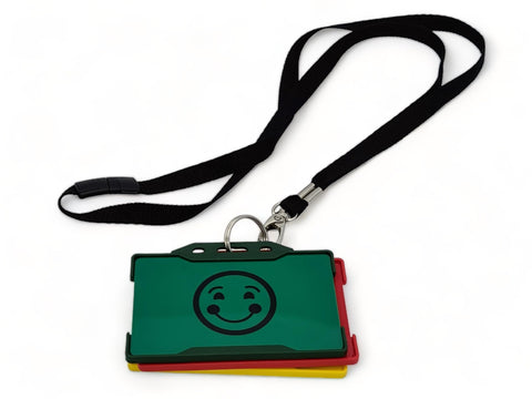 Educational Emotion and Behavior Cards with Black Lanyard, Traffic Light System, Card Holders, for Autism, ADHD, SEND, SEN, Nonverbal Communication Aid - Perfect for Schools & Nurseries - ALG ID Cards
