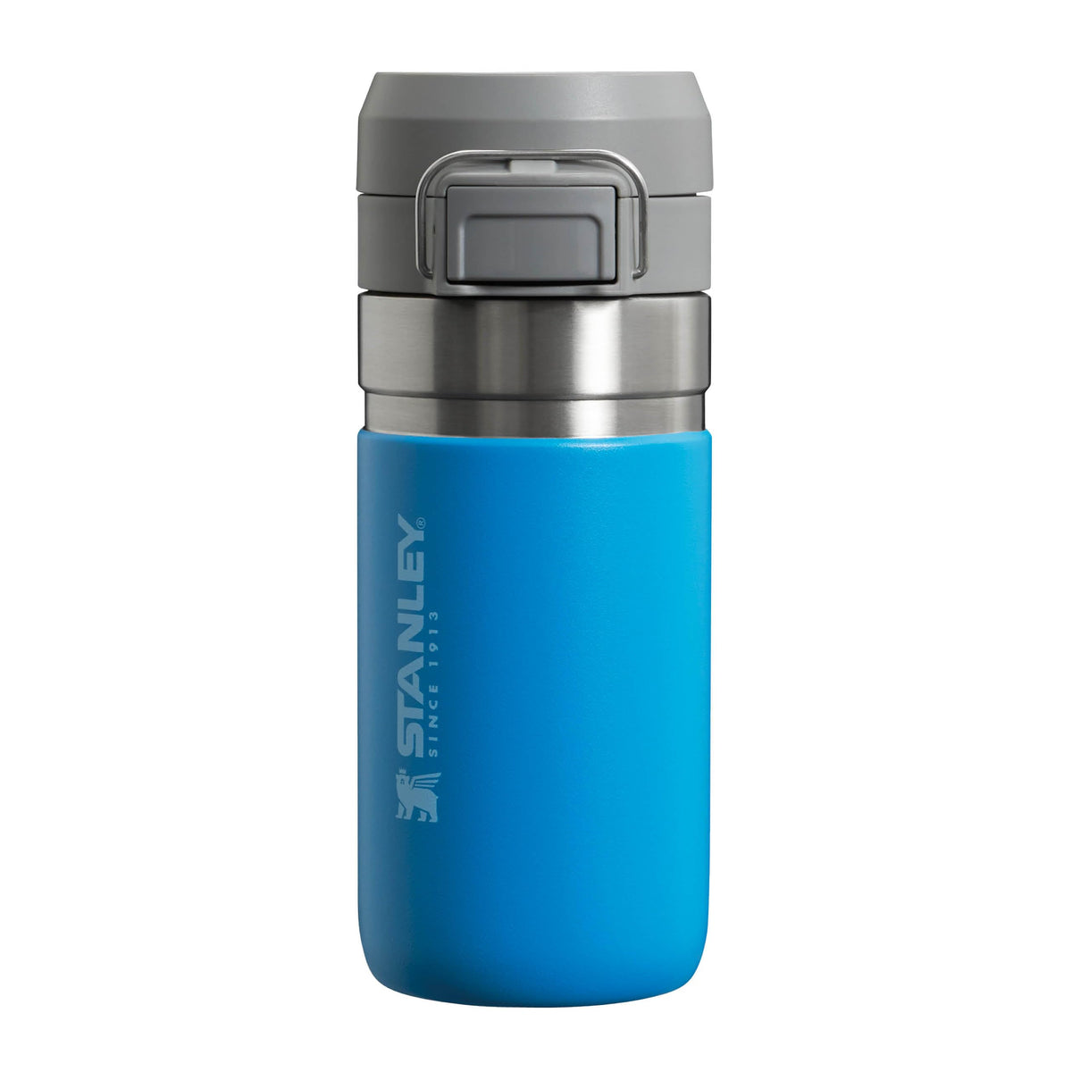 Stanley Quick Flip Stainless Steel Water Bottle 0.47L - Keeps Cold For 7 Hours - Leakproof - BPA-Free Thermal Flask - Dishwasher Safe - Cup Holder Compatible - Azure