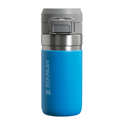 Stanley Quick Flip Stainless Steel Water Bottle 0.47L - Keeps Cold For 7 Hours - Leakproof - BPA-Free Thermal Flask - Dishwasher Safe - Cup Holder Compatible - Azure