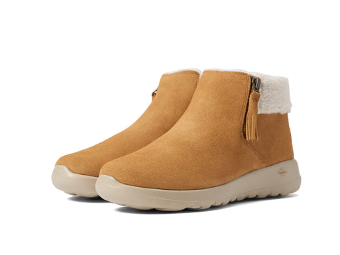 Skechers Women's ON-The-GO Joy-Happily Cozy Mid Calf Boot, Chestnut, 9