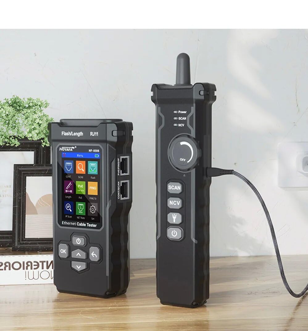 GuliTech NF-8506 Network Cable Tester Supports PING test/IP scan/network port speed Multifunction Cable Tracker finding tool(NF-8506)