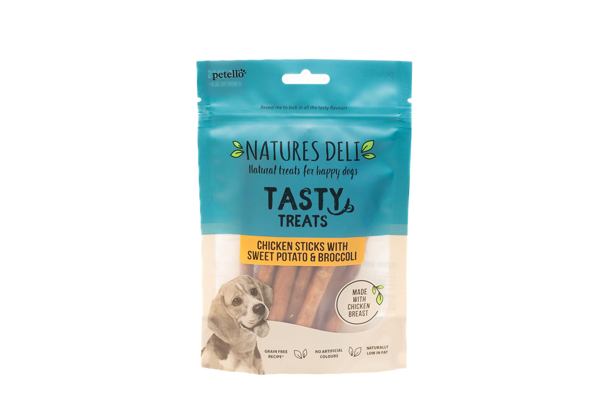 Natures Deli Dog Treat Chicken, Sweet Potato And Broccoli Sticks Dog Chew, Training Treat